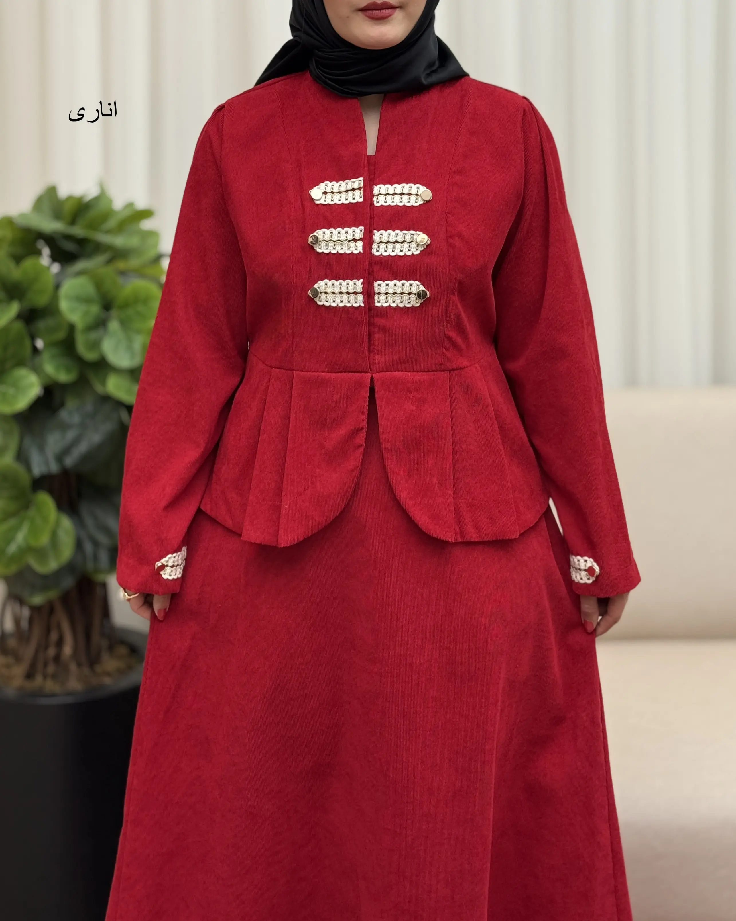 ست شومیز دامن کبریتی مدل آبان